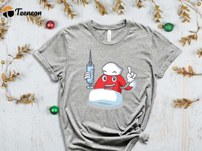 Nurse Santa T-Shirt, Funny Santa Shirt, Nurse Christmas Shirt, Xmas Nurse, Christmas Nurse, Christmas Gift For Doctor, Nurse Christmas Gift 1