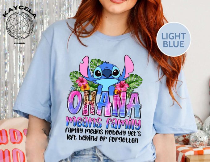 Ohana Means Family Shirt: Stitch Disney Disneyland Vacation Shirt – Funny Lilo And Stitch Design 2