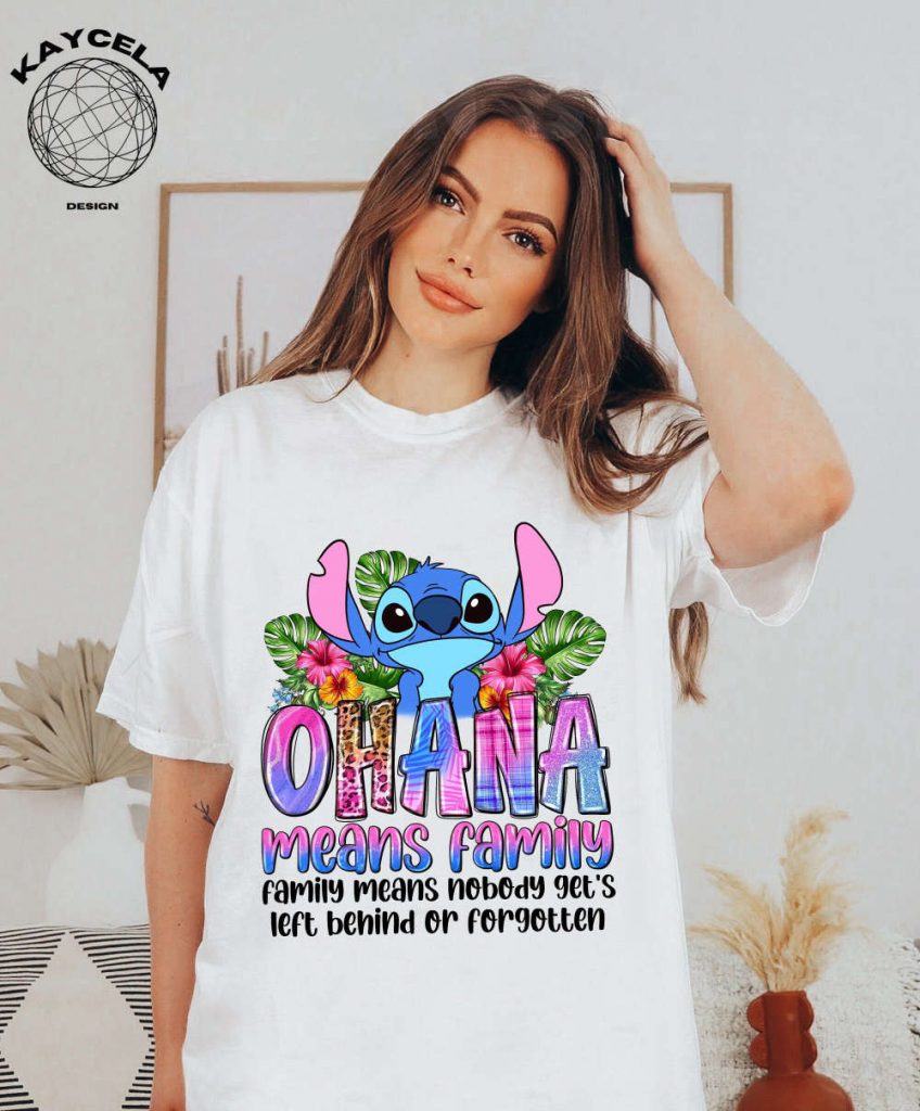 Ohana Means Family Shirt: Stitch Disney Disneyland Vacation Shirt – Funny Lilo And Stitch Design 8