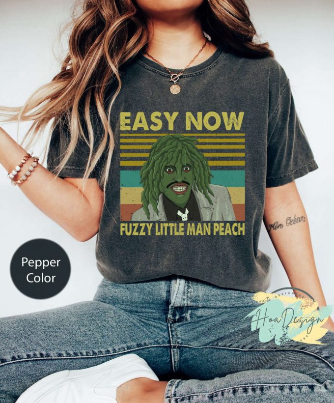 Old Gregg Easy Now Fuzzy Peach Shirt - The Mighty Boosh Horror Movie Shirt 2