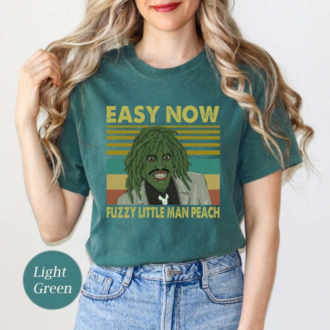 Old Gregg Easy Now Fuzzy Peach Shirt - The Mighty Boosh Horror Movie Shirt 3