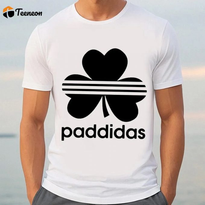 St Patrick’s Day T-Shirt: Paddidas Addidas Logo Style For Festive Celebrations 1