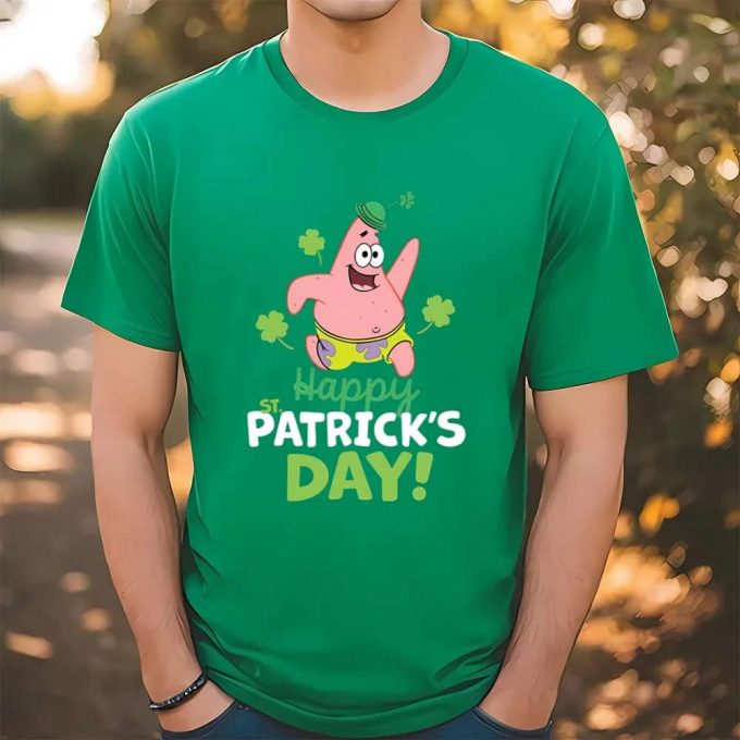 Patrick Star Spongebob St Patrick’s Day T-Shirt: Fun &Amp; Festive Celebration Wear 2
