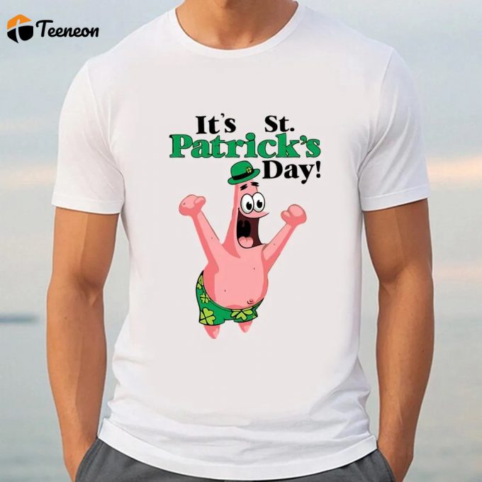 Patrick Star Spongebob Squarepants St Patrick S Day T-Shirt: Fun And Festive Design 1