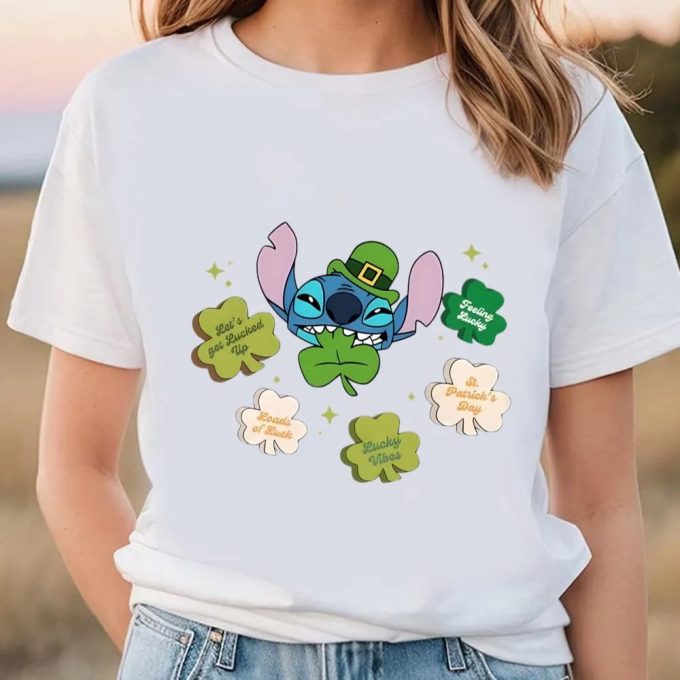 Stylish St Patrick S Day Lilo And Stitch T-Shirts: Celebrate With Fun &Amp; Festivity! 2
