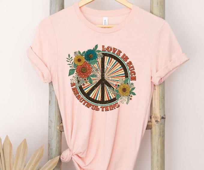 Peace Shirt, Vintage T Shirt, Peace Heart Shirt, Groovy Shirt, Groovy Peace Shirt, Boho Shirt, Shirts For Women, Graphic Tees Vintage 5