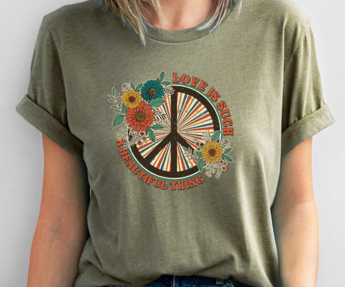 Peace Shirt, Vintage T Shirt, Peace Heart Shirt, Groovy Shirt, Groovy Peace Shirt, Boho Shirt, Shirts For Women, Graphic Tees Vintage 6