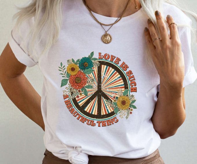 Peace Shirt, Vintage T Shirt, Peace Heart Shirt, Groovy Shirt, Groovy Peace Shirt, Boho Shirt, Shirts For Women, Graphic Tees Vintage 4