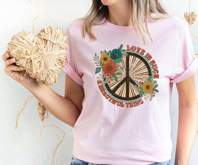 Peace Shirt, Vintage T Shirt, Peace Heart Shirt, Groovy Shirt, Groovy Peace Shirt, Boho Shirt, Shirts For Women, Graphic Tees Vintage 5