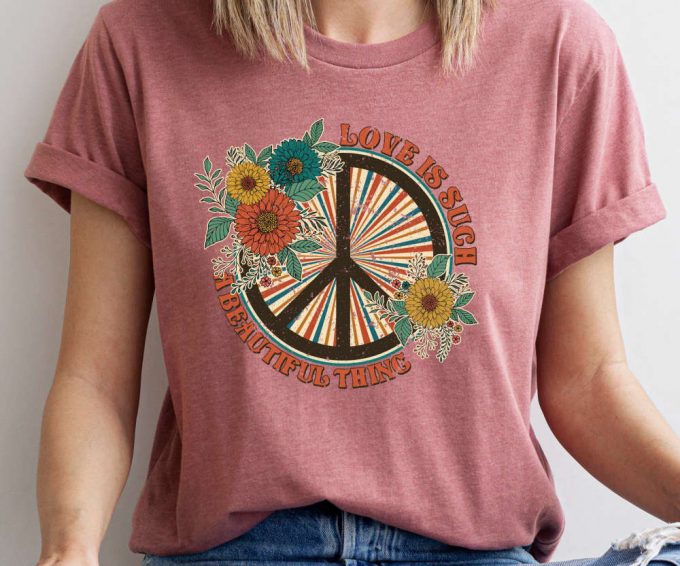 Peace Shirt, Vintage T Shirt, Peace Heart Shirt, Groovy Shirt, Groovy Peace Shirt, Boho Shirt, Shirts For Women, Graphic Tees Vintage 2