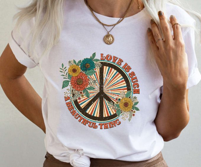 Peace Shirt, Vintage T Shirt, Peace Heart Shirt, Groovy Shirt, Groovy Peace Shirt, Boho Shirt, Shirts For Women, Graphic Tees Vintage 3