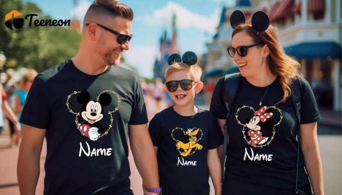 Get Your Own Personalized Disney Shirt With Custom Name Retro Cartoon Characters Mickey Mouse Donald Duck &Amp;Amp; Pluto Shirt Collection 1