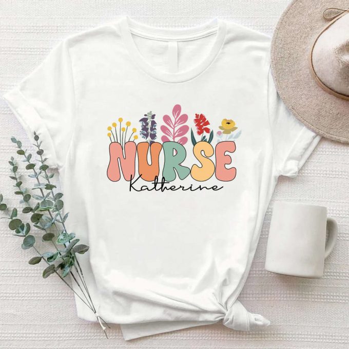 Floral Nurse Shirt &Amp; Sweater: Personalized Cute &Amp; Custom Nursing Student Gift 3