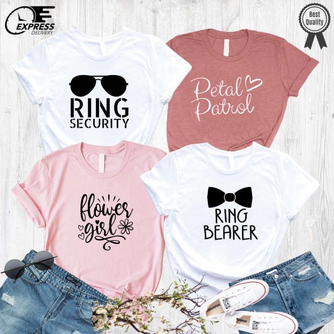 Petal Patrol &Amp; Ring Security Shirt: Perfect Wedding Rehearsal Shirt For Flower Girls Ring Bearers &Amp; Wedding Party 2