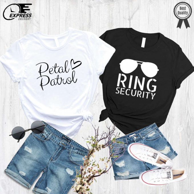 Petal Patrol &Amp; Ring Security Shirt: Flower Girl &Amp; Ring Bearer Wedding Rehearsal Party 3