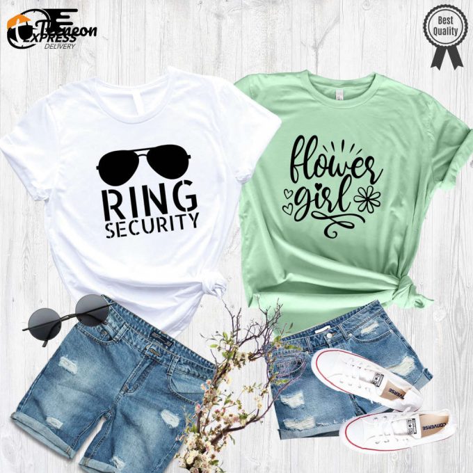 Petal Patrol &Amp;Amp; Ring Security Shirt: Perfect Wedding Rehearsal Shirt For Flower Girls Ring Bearers &Amp;Amp; Wedding Party 1