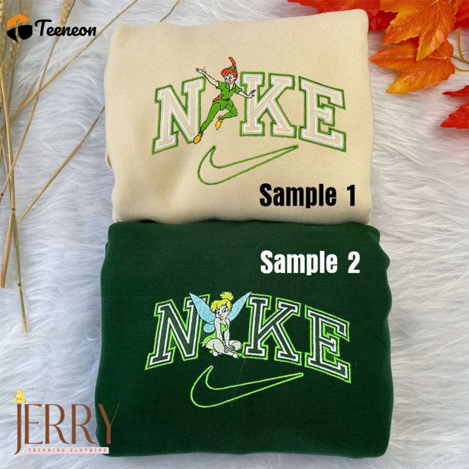 Peter Pan And Tinkerbell Disney Nike Embroidered Sweatshirts 1