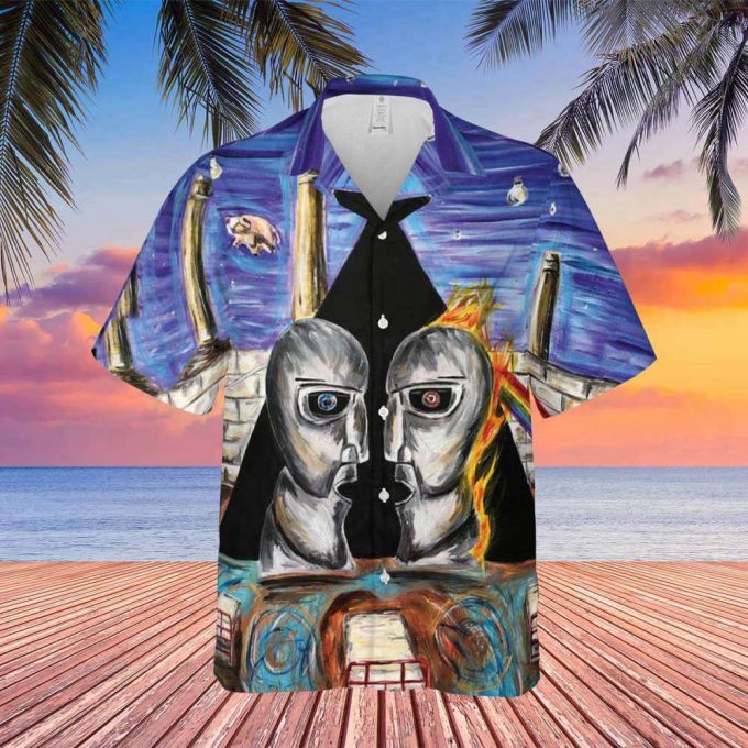 Pink Floyd Album Cover Drawing Art Hawaiian Shirt Gift For Men Women 3