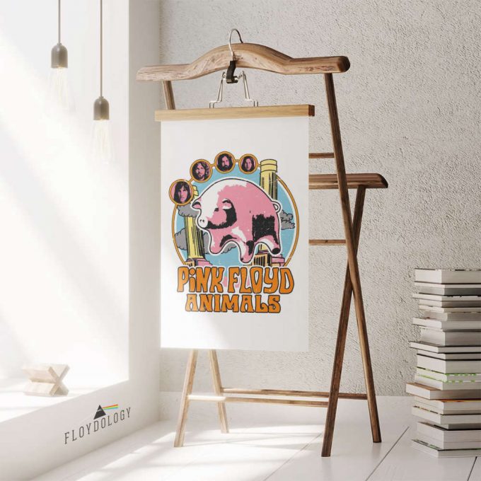 Pink Floyd Animals Pig Can Fly Art Poster: Captivating Album Cover Drawing - Limited Edition Prints Available 3