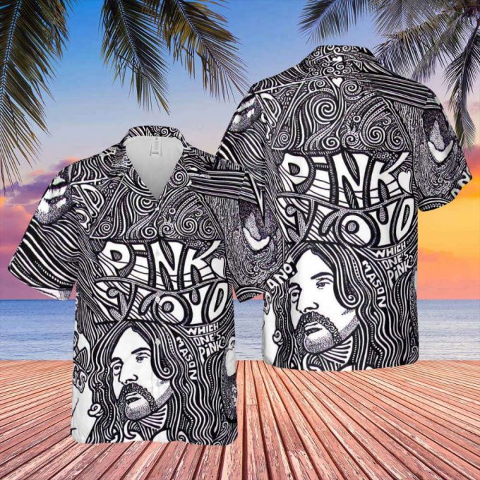 Pink Floyd Hand Draw Art Hawaiian Shirt Gift For Men Women 2