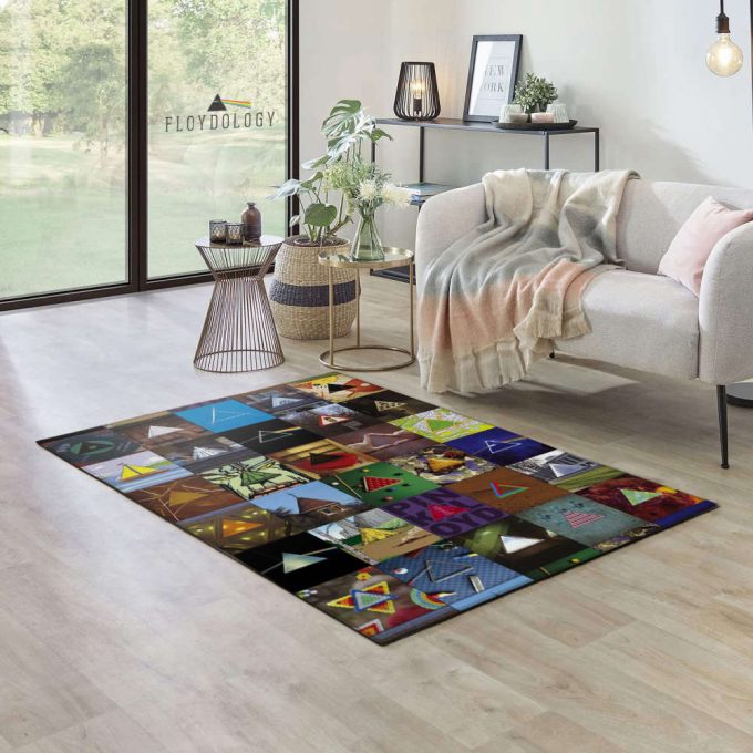 Pink Floyd Poster Collage Rug: Unique Wall Decor For Music Lovers - Vibrant Design Durable Material Officially Licensed Merchandise 2