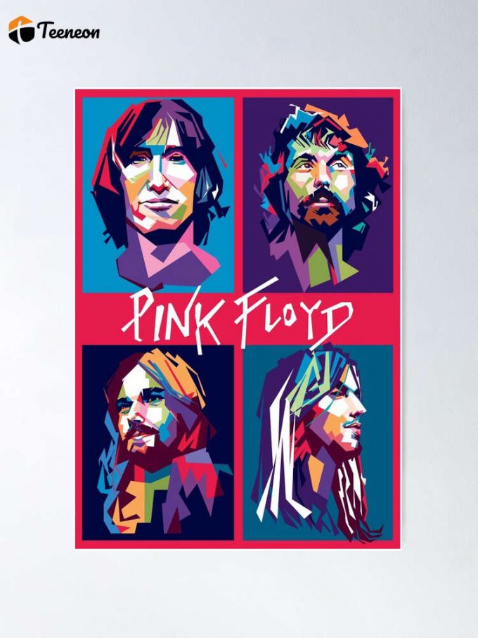 Stunning Pink Floyd Poster: Member Illustration - Immersive Artwork For Fans &Amp;Amp; Collectors 1