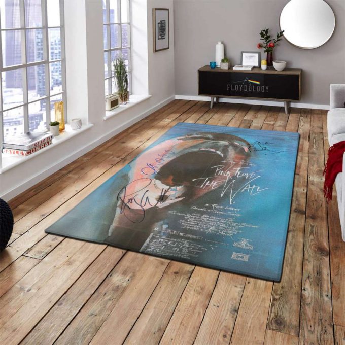 Exclusive Pink Floyd Signed Mini Poster Rug - Waters Geldof And Parker Autographs Limited Edition Collectible 3