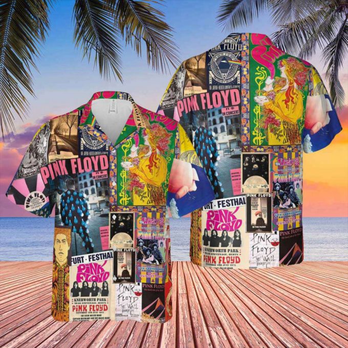Pink Floyd Vintage Rock Concert Hawaiian Shirt Gift For Men Women 3