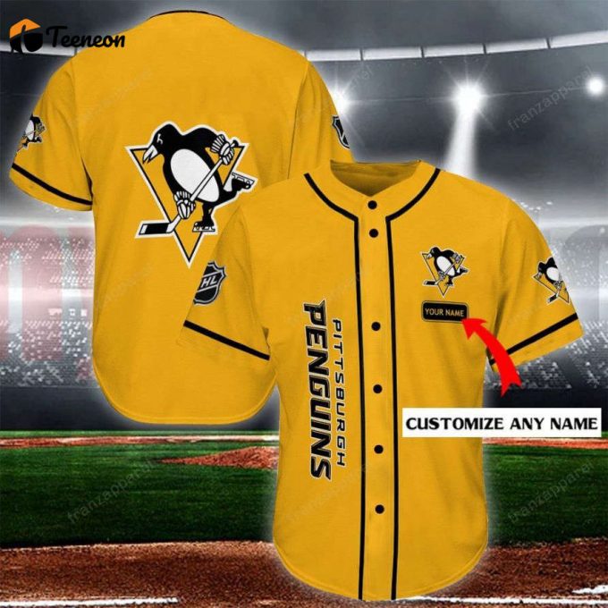 Pittsburgh Penguins Baseball Jersey Gift For Men And Women 1