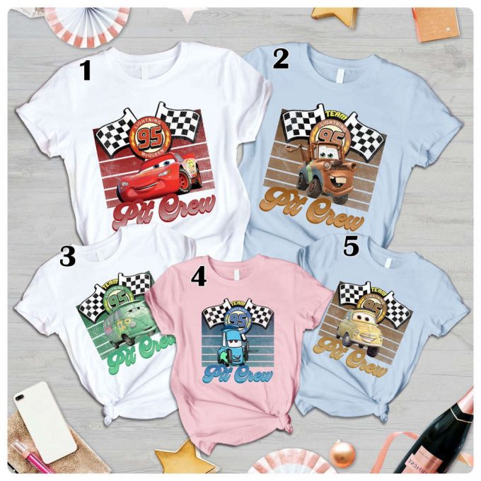 Disneyland Family Birthday Shirts Pixar Cars Pit Crew Lightning Mcqueen Mater Doc Hudson 2