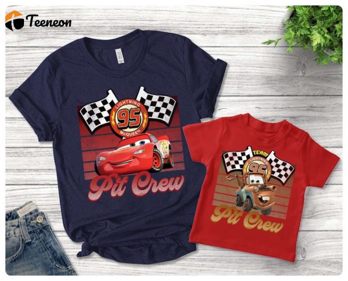 Disneyland Family Birthday Shirts Pixar Cars Pit Crew Lightning Mcqueen Mater Doc Hudson 1