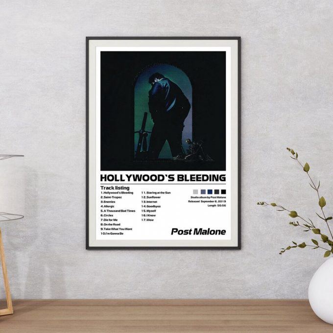 Post Malone - Hollywood'S Bleeding, Minimalist Album Cover Poster For Home Decor Gift 2