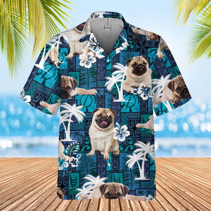 Pug Dog Hawaiian Shirt, Custom Photo Dog Shirt, Aloha Hawaiian Shirt, Hawaiian Shirts For Men/ Women, Tropical Hawaiian Shirt, Gift Family 2