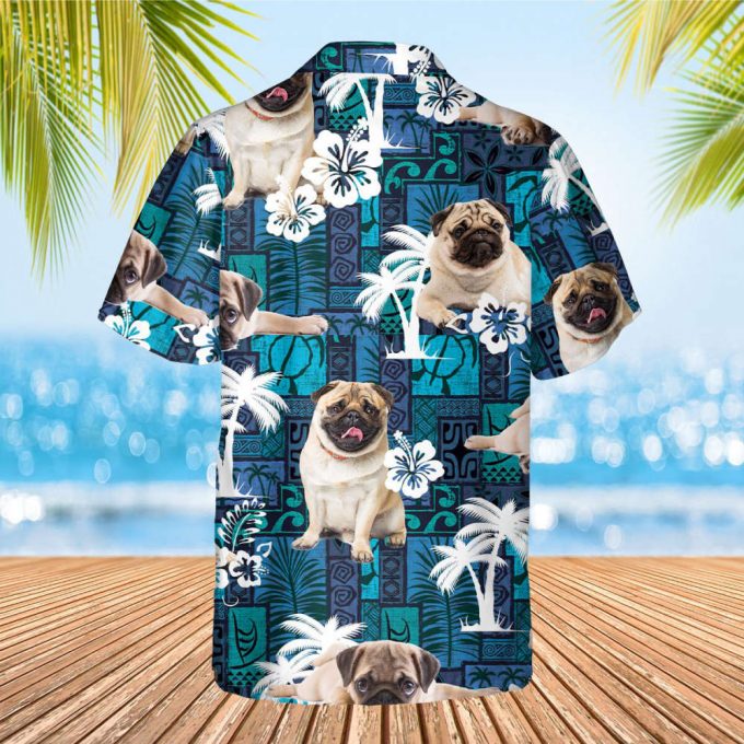 Pug Dog Hawaiian Shirt, Custom Photo Dog Shirt, Aloha Hawaiian Shirt, Hawaiian Shirts For Men/ Women, Tropical Hawaiian Shirt, Gift Family 3