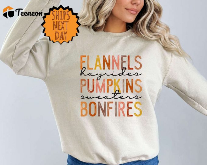 Pumpkin Fall Sweatshirt, Fall Sweater For Women, Halloween Sweater, Flannel Pumpkin Patch Fall Crewneck, Cute Autumn Sweater, Fall Sweater 1