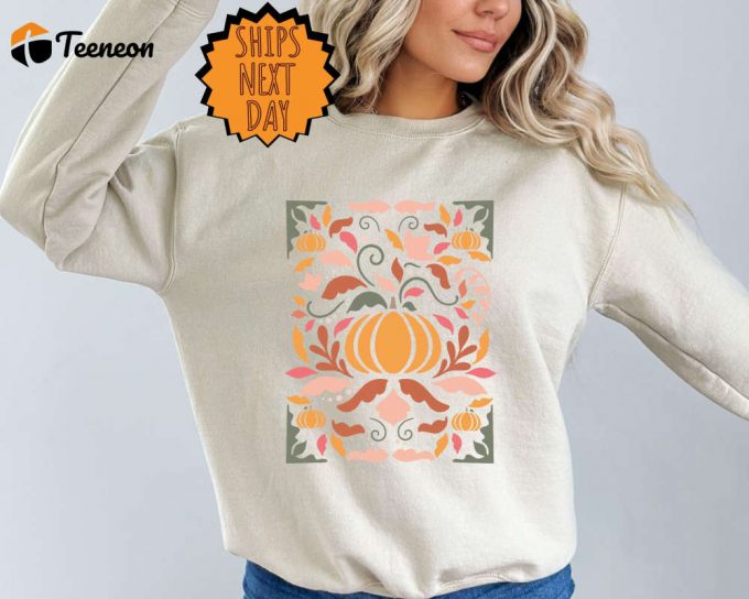Pumpkin Sweatshirt, Fall Sweater For Women, Retro Thanksgiving Sweater, Vintage Pumpkin Patch Sweater, Fall Gift Sweater, Halloween Sweater 1