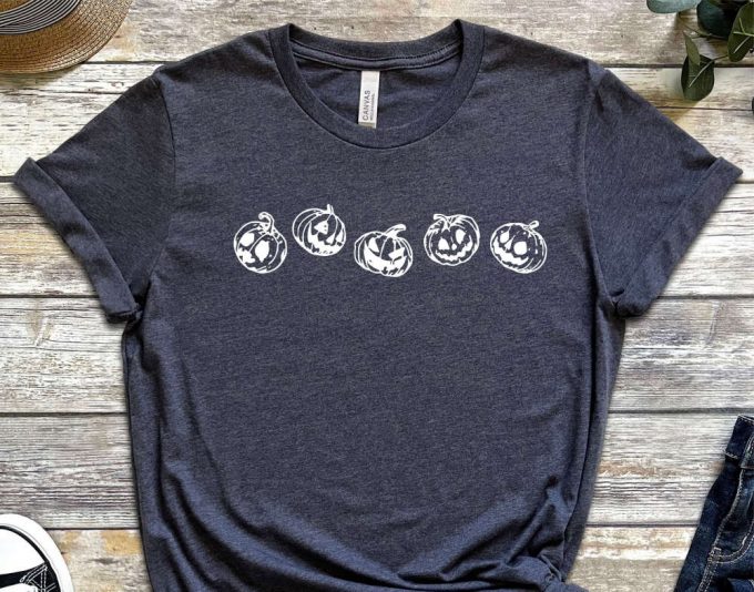 Pumpkins Halloween Shirt, Halloween Shirt Women, Cute Halloween Shirt, Spooky Shirt, Halloween T-Shirt, Jack-O-Lantern Shirt, Gift For Her 3