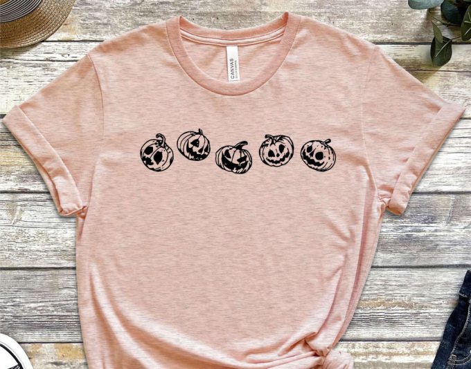Pumpkins Halloween Shirt, Halloween Shirt Women, Cute Halloween Shirt, Spooky Shirt, Halloween T-Shirt, Jack-O-Lantern Shirt, Gift For Her 4