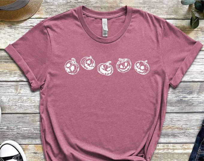 Pumpkins Halloween Shirt, Halloween Shirt Women, Cute Halloween Shirt, Spooky Shirt, Halloween T-Shirt, Jack-O-Lantern Shirt, Gift For Her 5