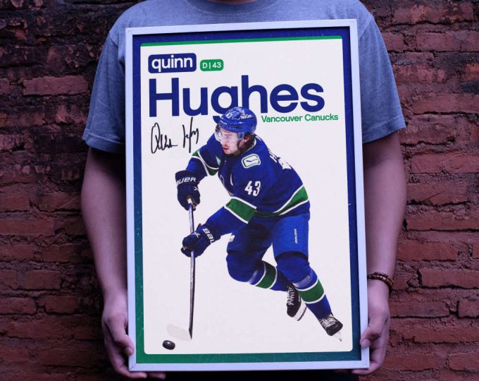 Quinn Hughes Poster: Vancouver Canucks Hockey Wall Art &Amp; Gifts 5