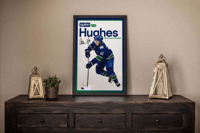 Quinn Hughes Poster: Vancouver Canucks Hockey Wall Art &Amp; Gifts 6