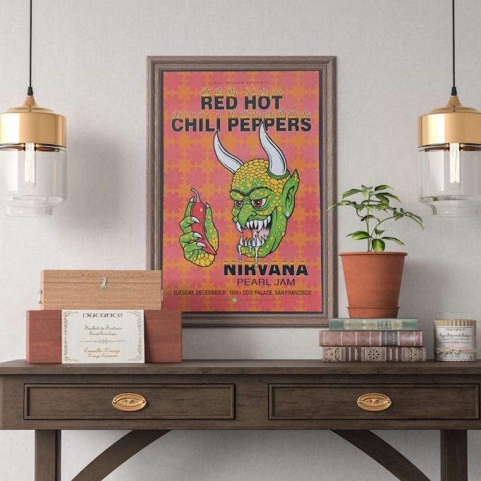 Red Hot Chili Peppers, Nirvana, Pearl Jam Poster For Home Decor Gift 4