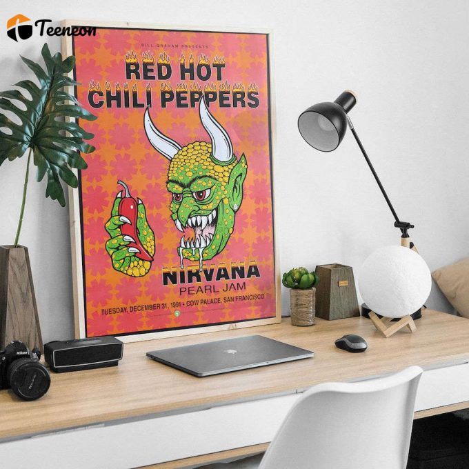 Red Hot Chili Peppers, Nirvana, Pearl Jam Poster For Home Decor Gift 1