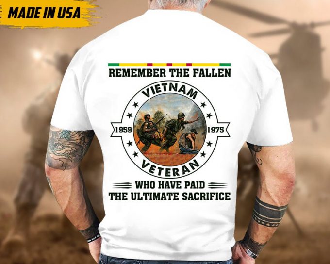 Remember The Fallen, Vietnam Veteran 1959 - 1975, Vietnam War Veteran Shirt, Proud Veteran Shirt For Dad Grandpa, Vietnam Vet Unisex Shirt 6