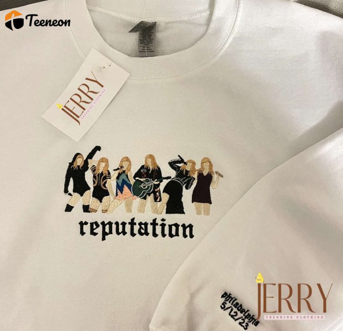 Reputation Tour Outfit Lineup Taylor Swift Embroidered Sweatshirt 1