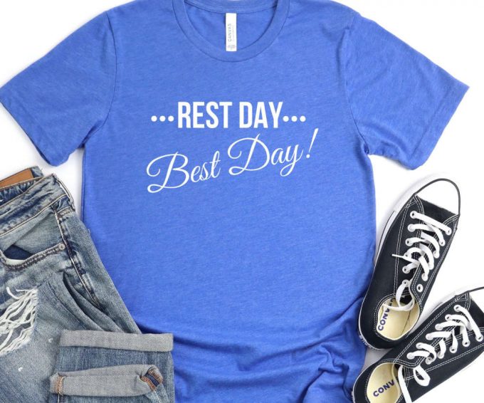 Rest Day Best Day Unisex Graphic Tshirt, Vacation Shirt For Her, Summer Trip Shirt For Him, Weekend Tee, Fun Retirement Gift, Retiree Gift 2