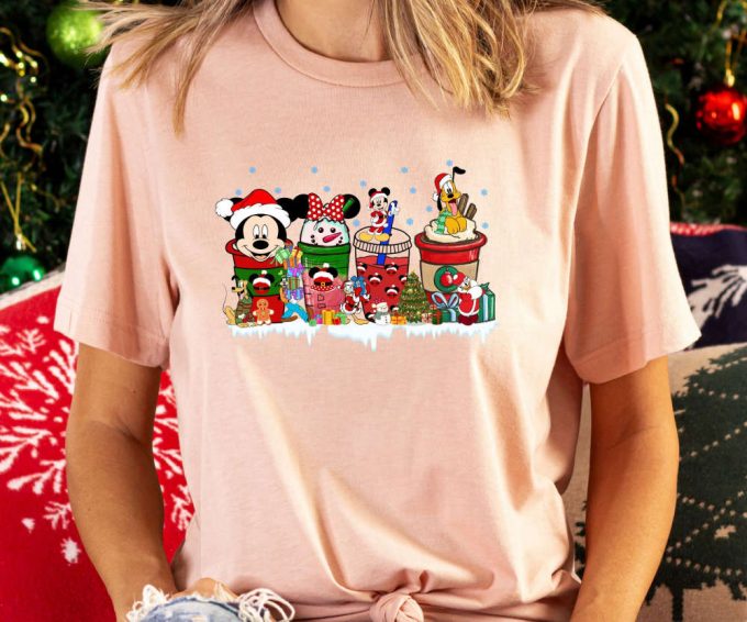 Retro Disney Christmas Beverages Tshirt, Family Disney Trip Shirt, Disney Christmas Gift, Disney World Tees, Disneyland Tees, Holiday Shirt 4