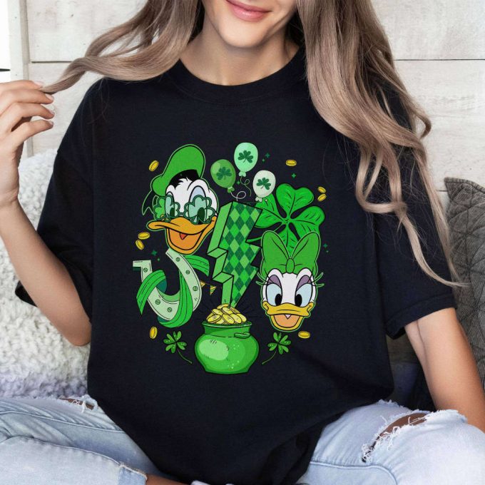 Lucky Shamrock Shirt: Retro Donald &Amp; Daisy St Patrick S Day Shirt At Disneyland 2