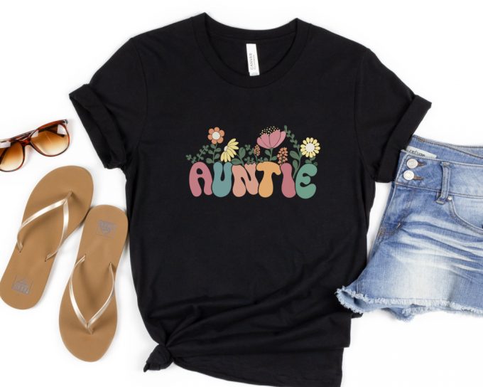 Retro Floral Auntie Shirt, Mama Floral Shirt, Mom Shirt For Mom For Mother'S Day, Mama T-Shirt, Shirt For Mom For Mother'S Day, Mama T-Shirt 2