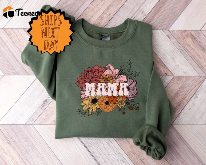 Mother S Day Retro Floral Mama Sweatshirt - Stylish Sweater For Mom 1